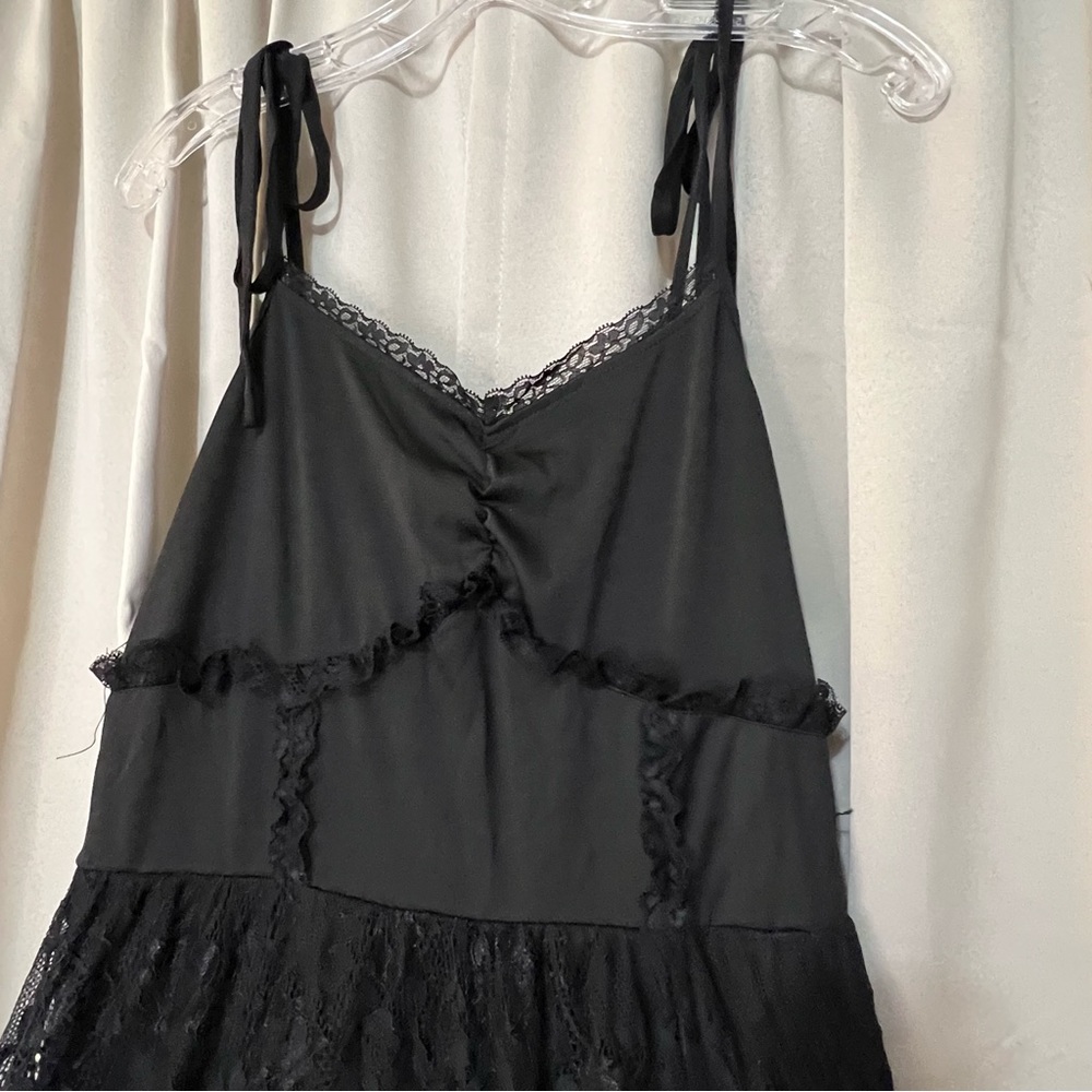 Women's Scarlet Darkness Lace Spagetti Strap Lined Gothic Style Dress - Picture 8 of 14